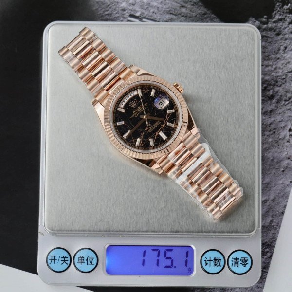 Rolex Day-Date 228235 Eisenkiesel Dial 18K Yellow Gold Wrapped 176g GMF V3 Super Clone 40mm