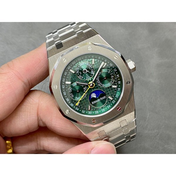 Audemars Piguet Royal Oak Perpetual Calendar 26606ST Green Dial Super Clone 41mm