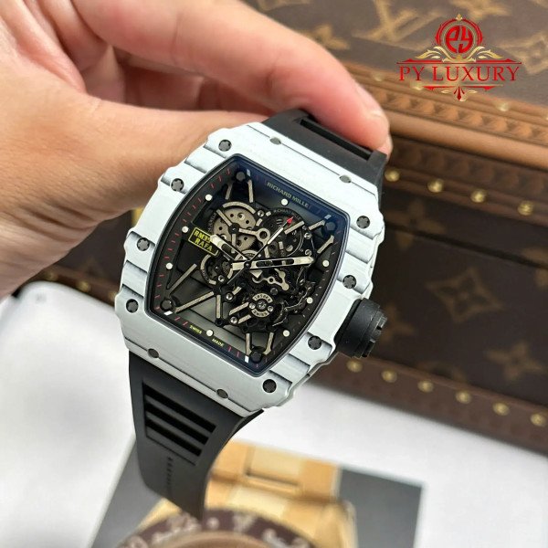Richard Mille RM35-01 Rafael Nadal White Carbon TPT Limited Edition Super Clone ZF V3 49.94mm x 44.5mm
