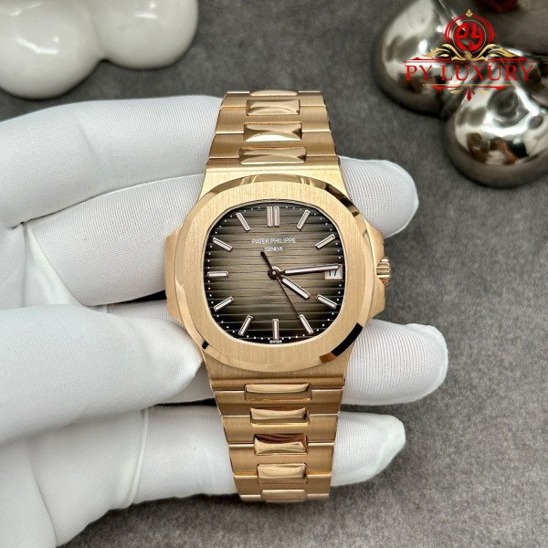 Patek Philippe Nautilus 5711/1R-001 Brown Dial 1:1 Custom Made 18K Solid Gold 40mm