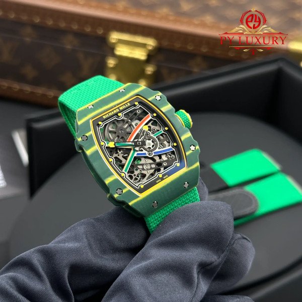 Richard Mille RM67-02 Wayde Van Niekerk Automatic Extraflat Green Quartz TPT Super Clone 47.52 x 38.7mm