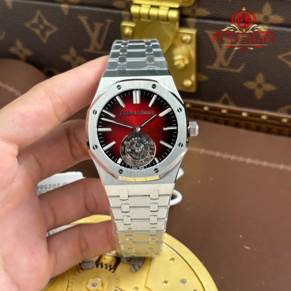 Audemars Piguet Royal Oak Flying Tourbillon Automatic 26730ST Red Burgundy Dial Best Replica BBS 41mm