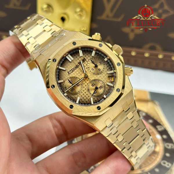 Audemars Piguet Royal Oak Chronograph 26240BA Yellow Gold Smoked Champagne Dial 1:1 Super Clone 41mm