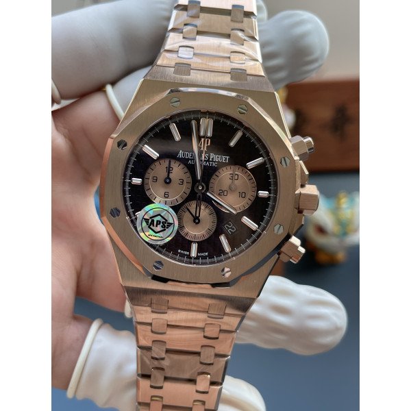 Audemars Piguet Royal Oak 26331OR Chronograph Rose Gold Brown Dial 1:1 Best Replica APSF 41mm