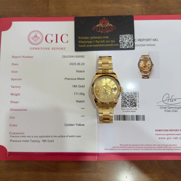 Rolex Sky-Dweller 326938 Champagne Dial 18K Yellow Gold Plated Oyster Bracelet Best Replica 42mm