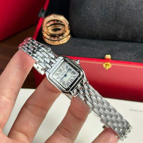Cartier Panthère de Cartier Steel Small Model White Dial Best Replica BVF 22mm x 30mm