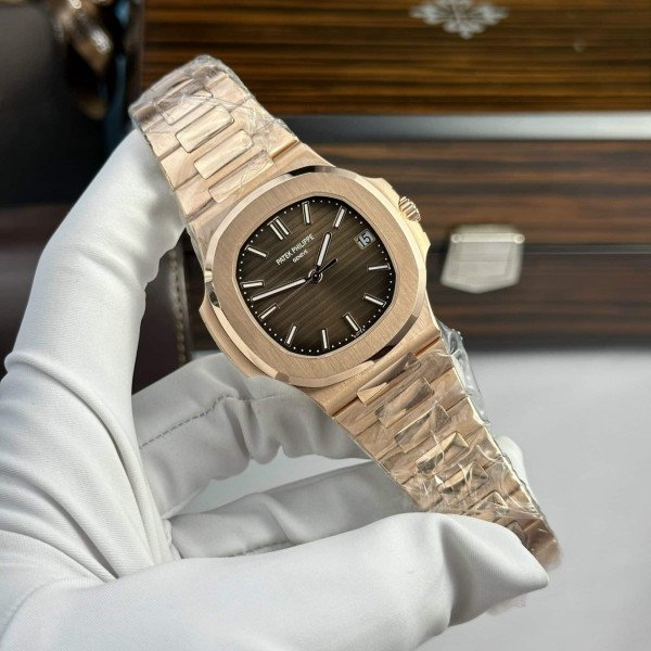 Patek Philippe Nautilus 5711/1R 18K Gold Wrapped Brown Dial Modified Full Options Version Super Clone 40mm