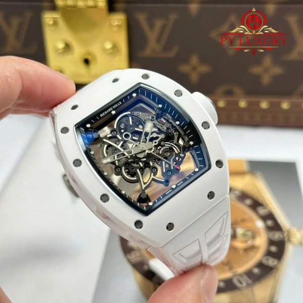 Richard Mille RM055 White Ceramic Bubba Watson 1:1 Super Clone Best Replica ZF 42.7mm