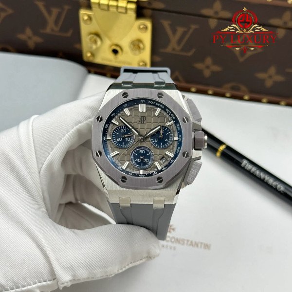 Audemars Piguet Royal Oak Offshore Chronograph 26420IO Grey Dial Ceramic Bezel Rubber Strap 1:1 Best Replica APSF 43mm