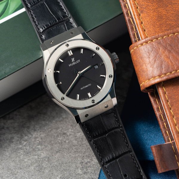 Hublot Classic Fusion Titanium Black Dial Best Replica JJF 42mm