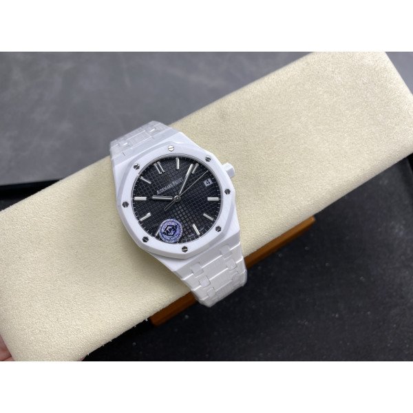 Audemars Piguet Royal Oak 15500 White Ceramic Black Dial 1:1 Super Clone APSF 41mm