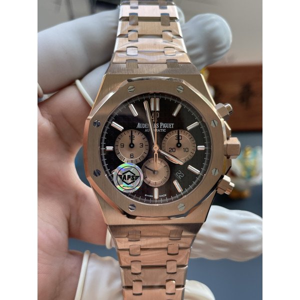 Audemars Piguet Royal Oak 26331OR Chronograph Rose Gold Brown Dial 1:1 Best Replica APSF 41mm