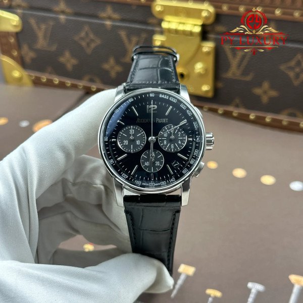 Audemars Piguet Code 11.59 Chronograph 26393BC White Gold Black Dial Leather Strap 1:1 Best Replica APSF 41mm