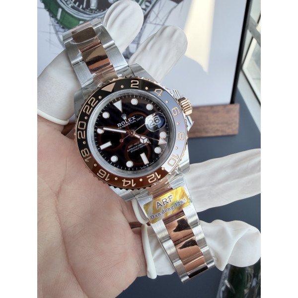 Rolex GMT-Master II 126711CHNR Two Tone Root Beer Black Dial Oyster Bracelet Super Clone ARF 40mm