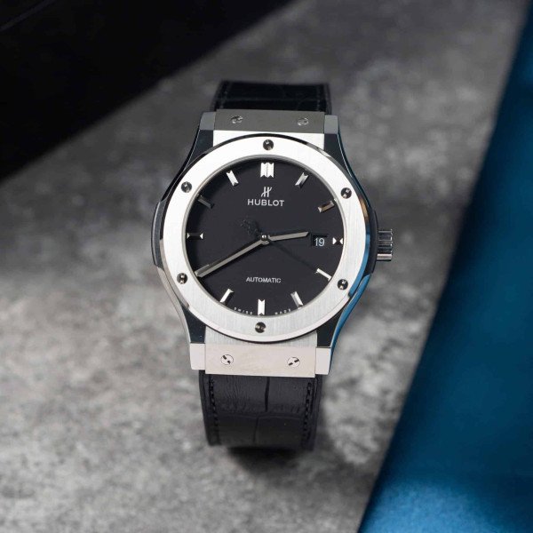 Hublot Classic Fusion Titanium Black Dial Best Replica JJF 42mm