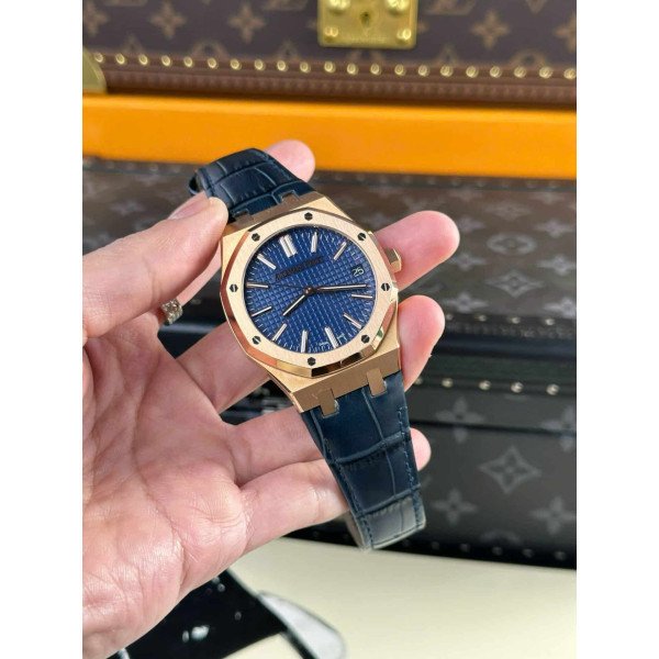 Audemars Piguet Royal Oak 15510OR 50th Anniversary Blue Dial Leather Best Replica APSF 41mm