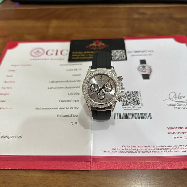 Rolex Daytona 126539TBR-0002 Steel Diamond-set Dial Custom Moissanite Oysterflex Super Clone 40mm