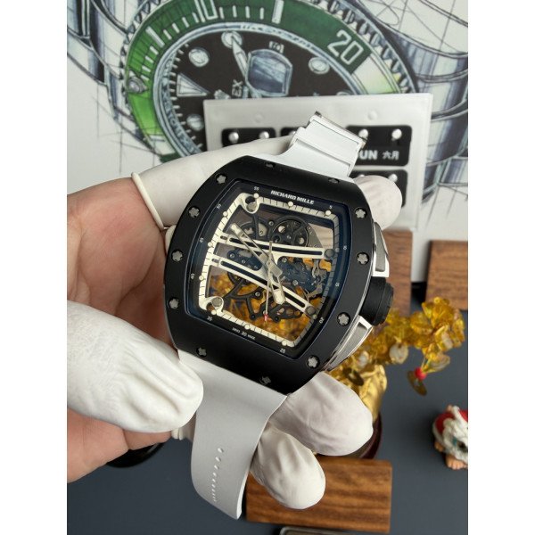 Richard Mille RM61-01 Yohan Blake Monochrome Limited Edition Vaucher Movement 1:1 Super Clone A9F 42.7mm x 50.23mm (Free Sprung)