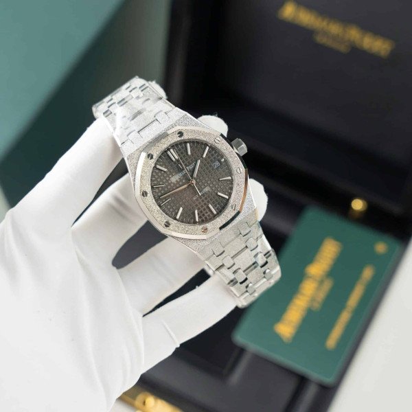 Audemars Piguet Royal Oak 15454BC Frosted Gold Grey Dial Best Replica APSF 37mm