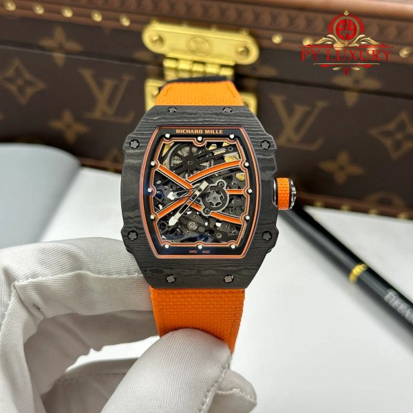 Richard Mille RM67-02 McLaren Lando Norris Extra Flat Black Carbon TPT Super Clone 38.7 x 47.52mm