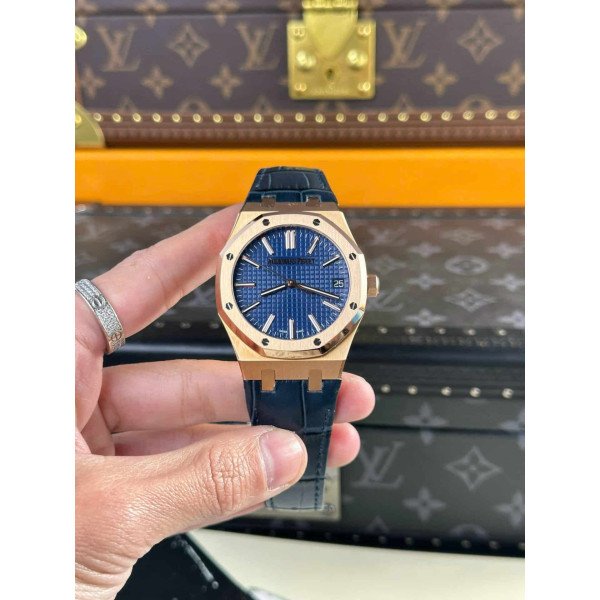 Audemars Piguet Royal Oak 15510OR 50th Anniversary Blue Dial Leather Best Replica APSF 41mm