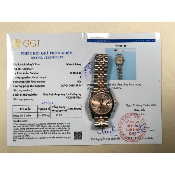 Rolex Datejust 278271 Two Tone 10K Gold Wrapped Rosé-colour Diamond Dial Jubilee Best Replica 31mm