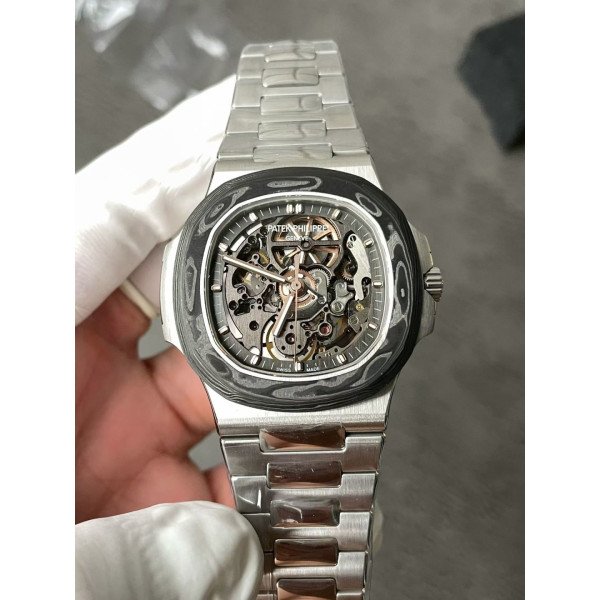 Patek Philippe Nautilus 5711 Pearl Project Artisan De Geneve Skeletonized Dial 1:1 Best Replica 40mm