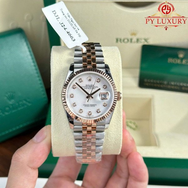 Rolex Datejust 126231-0021 Two Tone MOP Dial 10K Gold Wrapped Best Replica 36mm