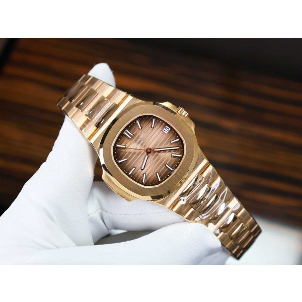 Patek Philippe Nautilus 5711/1R Brown Dial 18K Gold Wrapped Best Replica 3KF 40mm