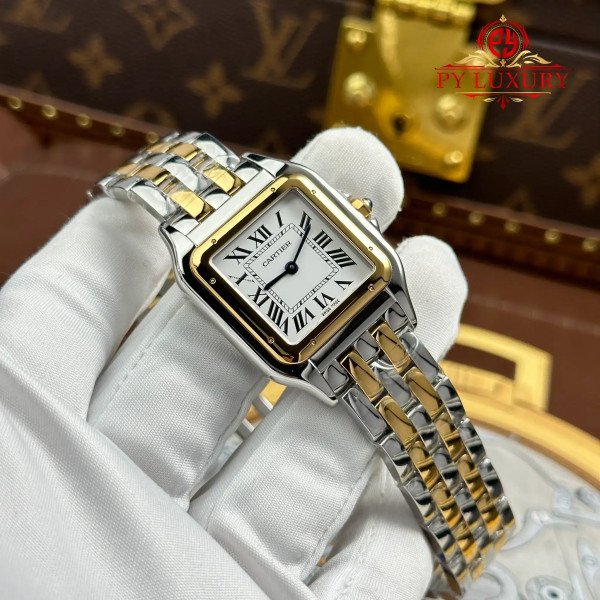 Cartier Panthere Large Model W2PN0016 Steel & Yellow Gold White Dial Best Replica 31mm x 42mm