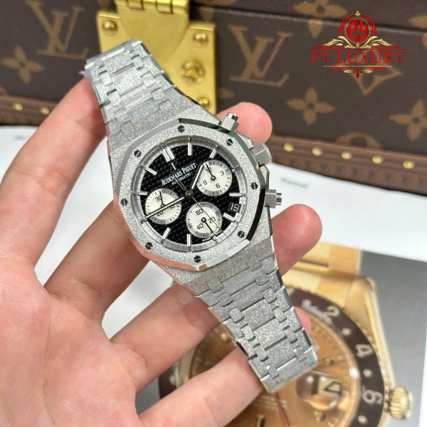 Audemars Piguet Royal Oak Chronograph 26239BC Frosted White Gold Black Dial Super Clone APSF 41mm