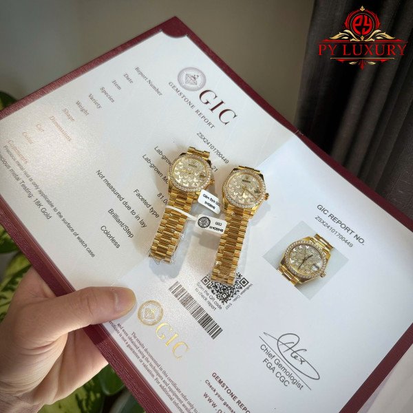 Rolex Datejust 278288PAVEO MOP Butterfly Dial 18K Gold Wrapped Moissanite Bezel Best Replica 31mm