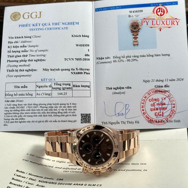 Rolex Daytona 116505 Chocolate Dial 18K Rose Gold Wrapped Oyster Bracelet 1:1 Super Clone 40mm