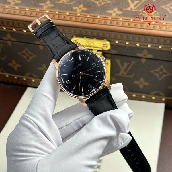 Audemars Piguet Code 11.59 Automatic 15210OR Black Dial Leather Strap 1:1 Best Replica APSF 41mm
