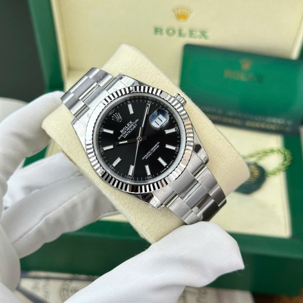 Rolex Datejust 126334-0017 Black Luminous Dial Oyster Bracelet Best Replica VSF 41mm