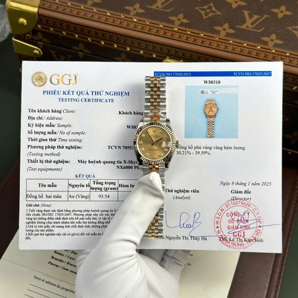 Rolex Datejust 278273 Champagne Diamond-set Dial 10K Yellow Gold Wrapped Jubilee Bracelet 1:1 Best Replica 31mm