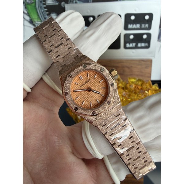 Audemars Piguet Royal Oak Mini Frosted Rose Gold 67630OR Quartz Best Replica 23mm