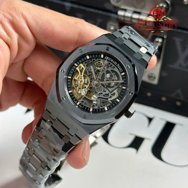 Audemars Piguet Royal Oak Openworked 15416CE Black Ceramic Skeleton Dial 1:1 Best Replica THB 41mm