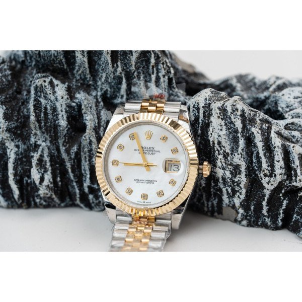 Rolex Datejust Two Tone 10K Yellow Gold Wrapped White MOP Dial Jubilee 31mm