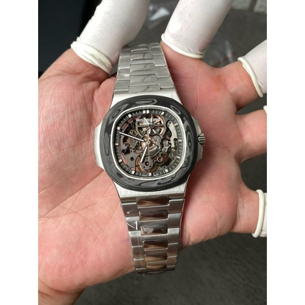 Patek Philippe Nautilus 5711 Pearl Project Artisan De Geneve Skeletonized Dial 1:1 Best Replica 40mm