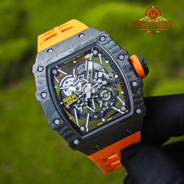 Richard Mille RM35-02 Rafael Nadal Custom Made 1:1 Black Carbon NTPT Vaucher Movement Exclusive Quality