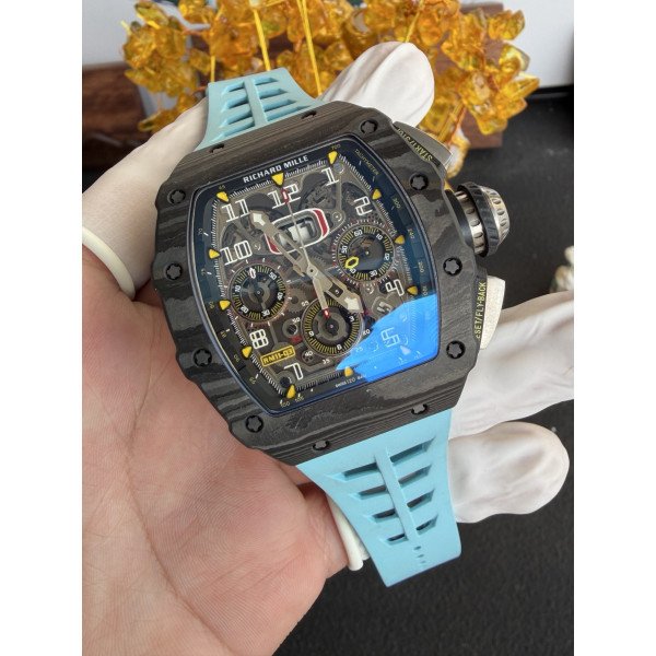 Richard Mille RM11-03 Black Carbon TPT Automatic Chronograph 1:1 Super Clone 49.94 x 44.5mm