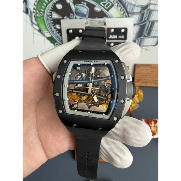 Richard Mille RM61-01 Yohan Blake All Grey Vaucher Movement 1:1 Super Clone A9 Factory 42.7mm x 50.23mm (Free Sprung)