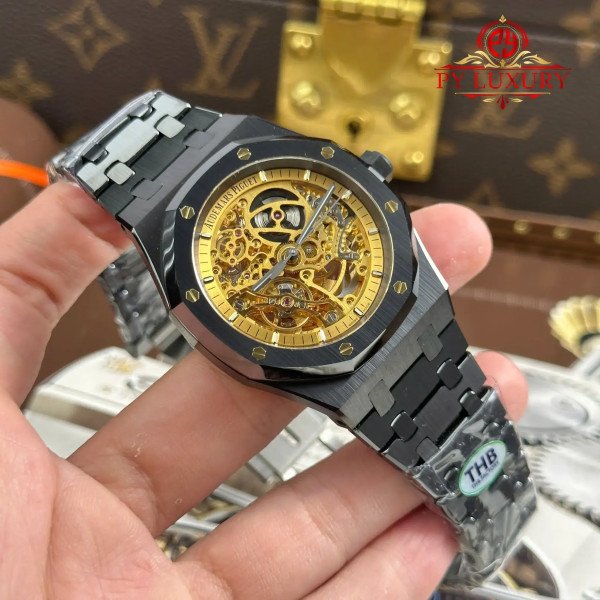 Audemars Piguet Royal Oak 15416CE Openworked Ceramic Pink Gold-Toned Dial 1:1 Best Replica THB 41mm