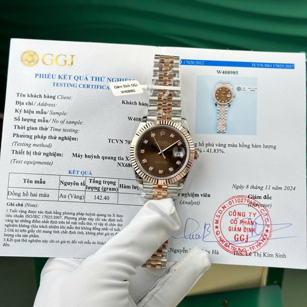 Rolex Datejust 126331 Two Tone Chocolate Diamond Dial 10K Everose Gold Wrapped Jubilee Best Replica 41mm