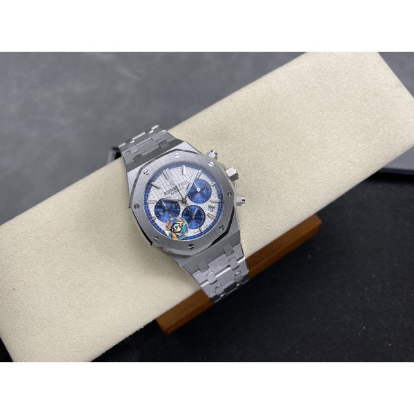 Audemars Piguet Royal Oak Chronograph 26315ST White Blue Dial 1:1 Best Replica APSF 38mm
