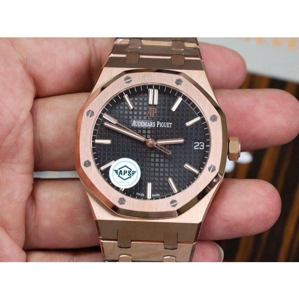 Audemars Piguet Royal Oak 15500OR Rose Gold Black Dial Super Clone APSF 41mm