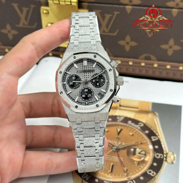 Audemars Piguet Royal Oak Chronograph 26240BC Frosted White Gold Grey Dial 1:1 Best Replica 41mm