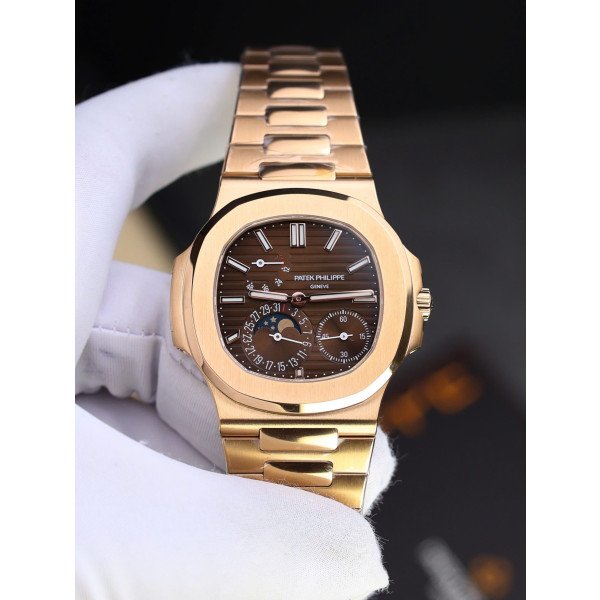 Patek Philippe Nautilus 5712/1R Chocolate Dial Rose Gold Best Replica PPF V3 40mm