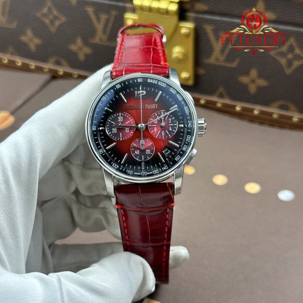 Audemars Piguet Code 11.59 Chronograph 26393BC Smoked Burgundy Dial Leather Strap 1:1 Best Replica APSF 41mm